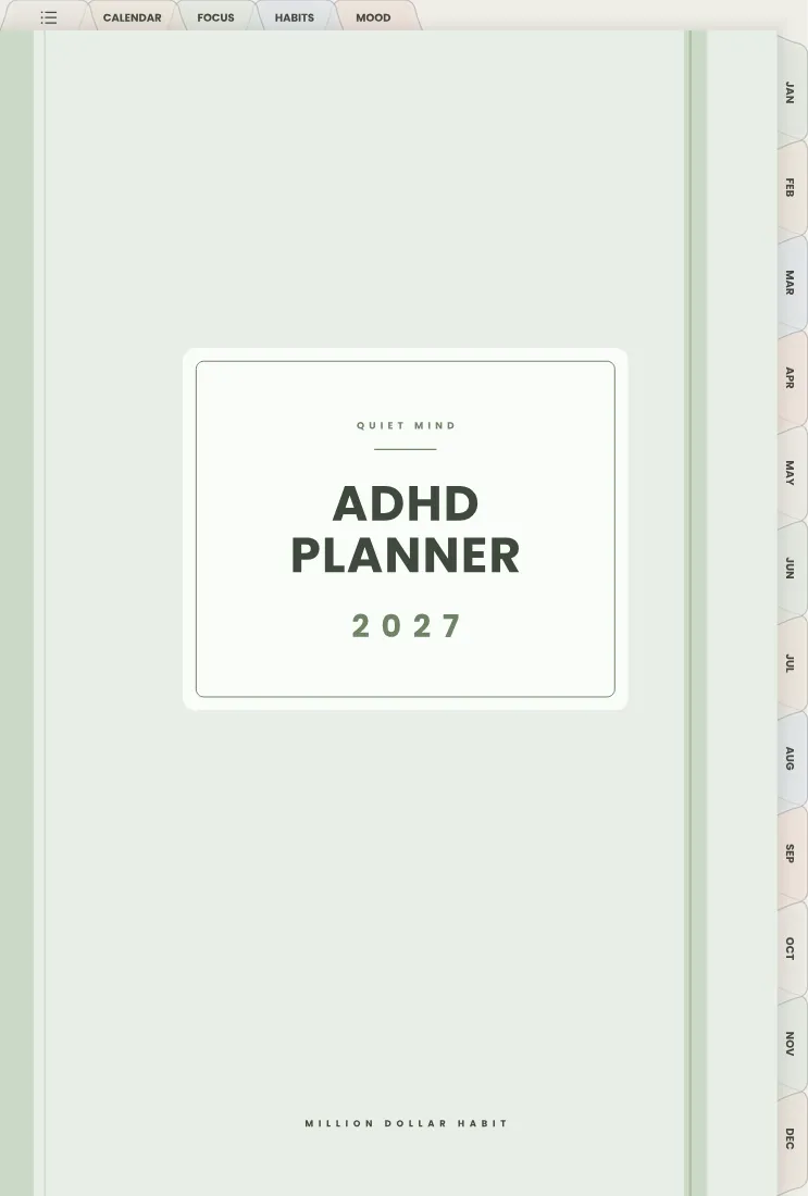2027 Quiet Mind ADHD Planner cover