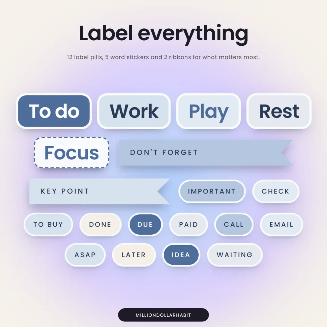 Labels & Notes Sticker Kit: Label everything