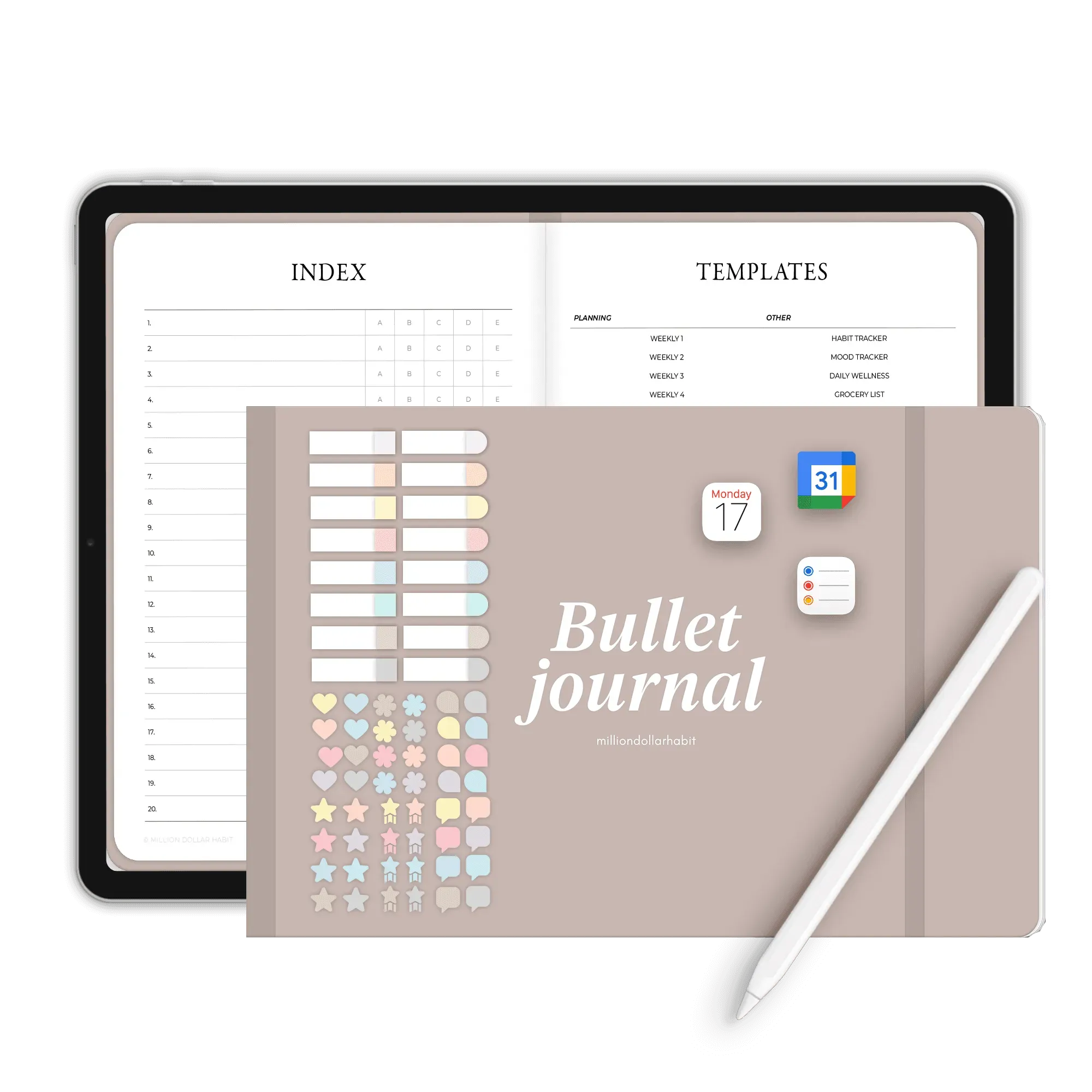 Digital Bullet Journal on iPad