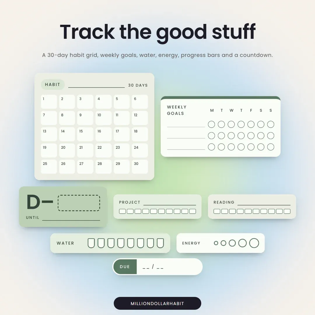 Plan & Track Sticker Kit: Track the good stuff