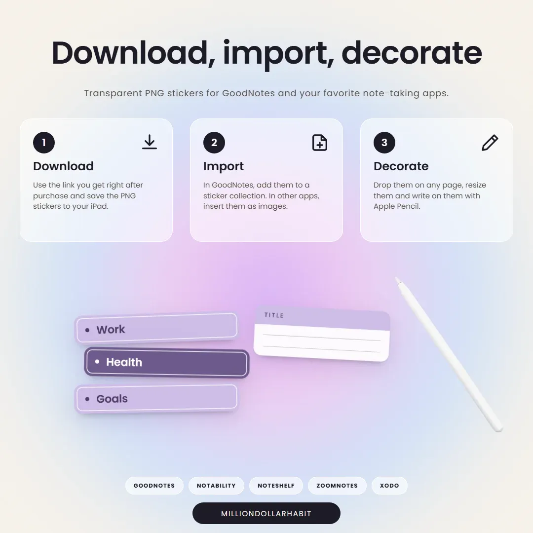 How to download and import the Planner Labels Sticker Kit